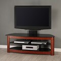 Solid Wood Front 60-inch 4-in-1 TV Stand w/ Removable Mount