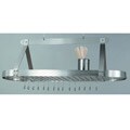 Oval 24-hook Grid Hanging Pot Rack