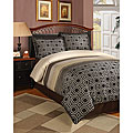 Deco 3-piece Black Duvet Cover