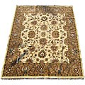 Indo Mahal Ivory/ Beige Wool Rug (8' x 10')