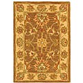 Handmade Heritage Kerman Brown/ Ivory Wool Rug (2' x 3')
