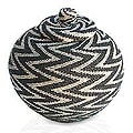 'Night Thunder' Beaded Rattan Basket (Indonesia)