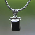 Sterling Silver Onyx 'Dream Guide' Necklace (Indonesia)