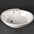 Geyser White Vitreous Porcelain Ceramic Bathroom Vessel Sink