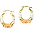 10k Tri-color Gold Hoop Earrings