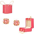 14k Gold Pink Cubic Zirconia Stud Earrings