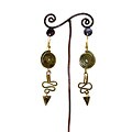 Brass Swirl and Pointed Tail #14 Earrings (Kenya)
