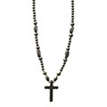 Magnetic Hematite Cross Bead Necklace