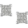 14k Gold 1/2ct TDW Princess-cut Diamond Earrings (G-H, I1)