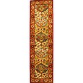Handmade Heritage Bakhtiari Multi/ Red Wool Runner (2'3 x 14')