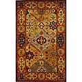 Handmade Heritage Diamond Bakhtiari Multi/ Red Wool Runner (2'3 x 4')