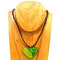 Glass 'Greens' Heart Necklace (Chile)