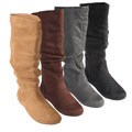 Bamboo by Journee Women's Slouchy Microsuede Boots