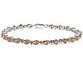 Silver Genuine Yellow Sapphire Bracelet