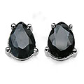 Silver Sapphire Stud Earrings