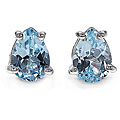 Sterling Silver Genuine Blue Topaz Stud Earrings