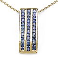 14k Goldplating over Sterling Silver Blue Sapphire Necklace