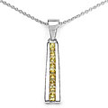 Sterling Silver Genuine Yellow Sapphire Necklace