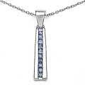 Sterling Silver Blue Sapphire Pendant