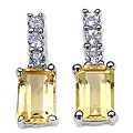 Sterling Silver Citrine and Tanzanite Earrings