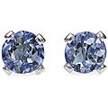 10k White Gold Tanzanite Stud Earrings