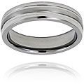 Men's Titanium Grooved Ring