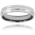 Men's Titanium Raised Center Polished Ring 5 mm