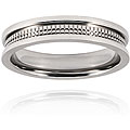 Men's Titanium Milgrain Raised-edge Band (5mm)