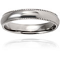 Men's Titanium Polished and Rounded Milgrain-edge Ring (4-mm)