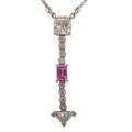 14k Gold 4ct TDW GGS Certified Diamond Necklace (G, SI1)
