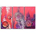 'Blurred Background' 3-piece Hand-painted Canvas Art Set
