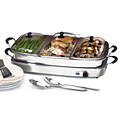 Stainless Steel Versatile TripleTray Buffet Server