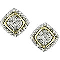 Silver and 10k Gold Two-Tone 1/4ct TDW Diamond Earrings (J-K, I3)