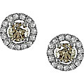 14k Gold 1/3ct TDW Brown and White Diamond Earrings (H-I, I1-I2)