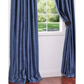 Signature Winter Blue 120-inch Textured Silk Curtain Panel