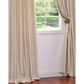 Signature Pearl White 96-inch Textured Silk Curtain