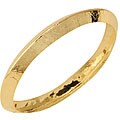 Goldtone Knife Edge Hammered Bangle Bracelet