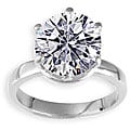 NEXTE Jewelry 14k White Gold Overlay Martini CZ Solitaire Ring