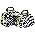 Luca Vergani Zebra/Lime 2-piece Cosmetic Case Set
