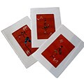 Set of 3 Red Painted Tin Greeting Cards (Kenya)
