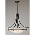 Contemporary Matte Black 3-light Chandelier