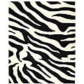 Handmade Soho Zebra Wave White/ Black New Zealand Wool Rug (8'3 x 11')