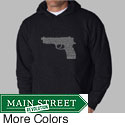 Los Angeles Pop Art Men's Gun Hooded Sweatshirt