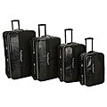 Rockland Polo Black Crocodile 4-piece Luggage Set