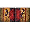 Linda Wacaster 'Iris Fusion' 2-piece Unframed Art Set