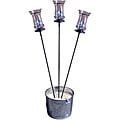 iron Lantern Resource center Pewter 62-inch Garden Stakes/ Champagne Torches (Set of 3)