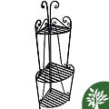 Folding Corner Black Three-shelf Baker's Rack