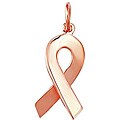 Pink Goldplated Sterling Silver Breast Cancer Ribbon Charm