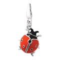 Sterling Silver/ Enamel Ladybug Charm
