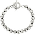 Sterling Silver 8-mm Bead Toggle Bracelet